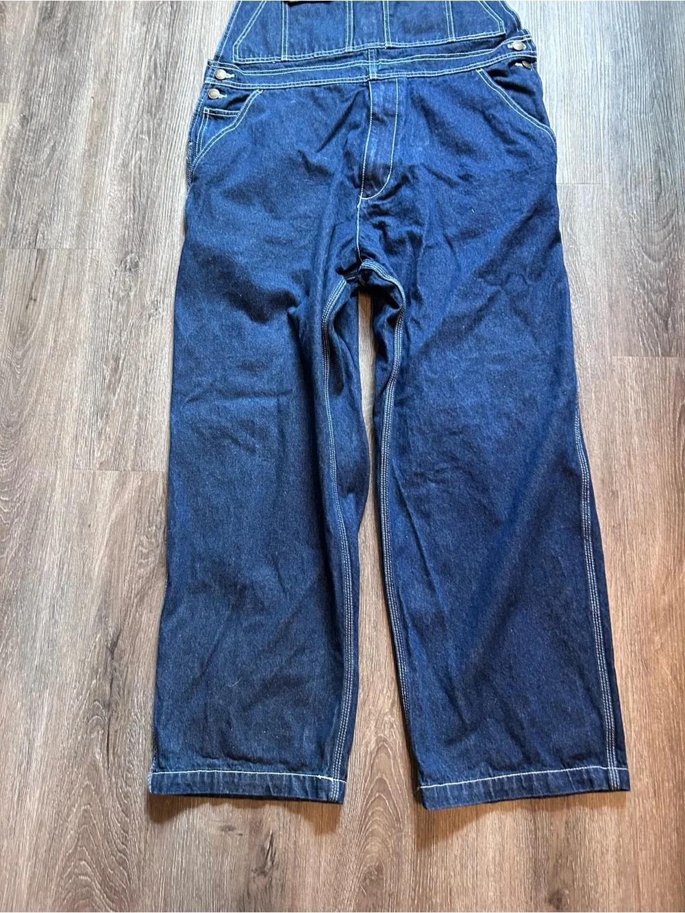 Wolverine Blue Denim Carpenter Bib Overalls Men’s Sz Large 30 Workwear